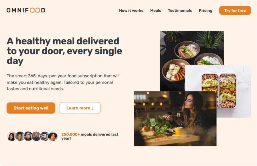 Image of the food website: Omnifood
